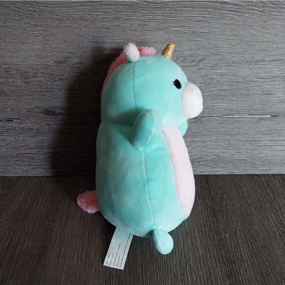 Squishmallows Hugmees Unicorn Keyana Standing Teal Pink 9" Plush Stuffed Animal - Picture 3 of 4